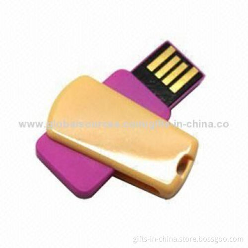 Mini Swivel-shaped USB Flash Drive with 1 to 32GB Capacity, Original Chipset, CE/FCC/RoHS Mark